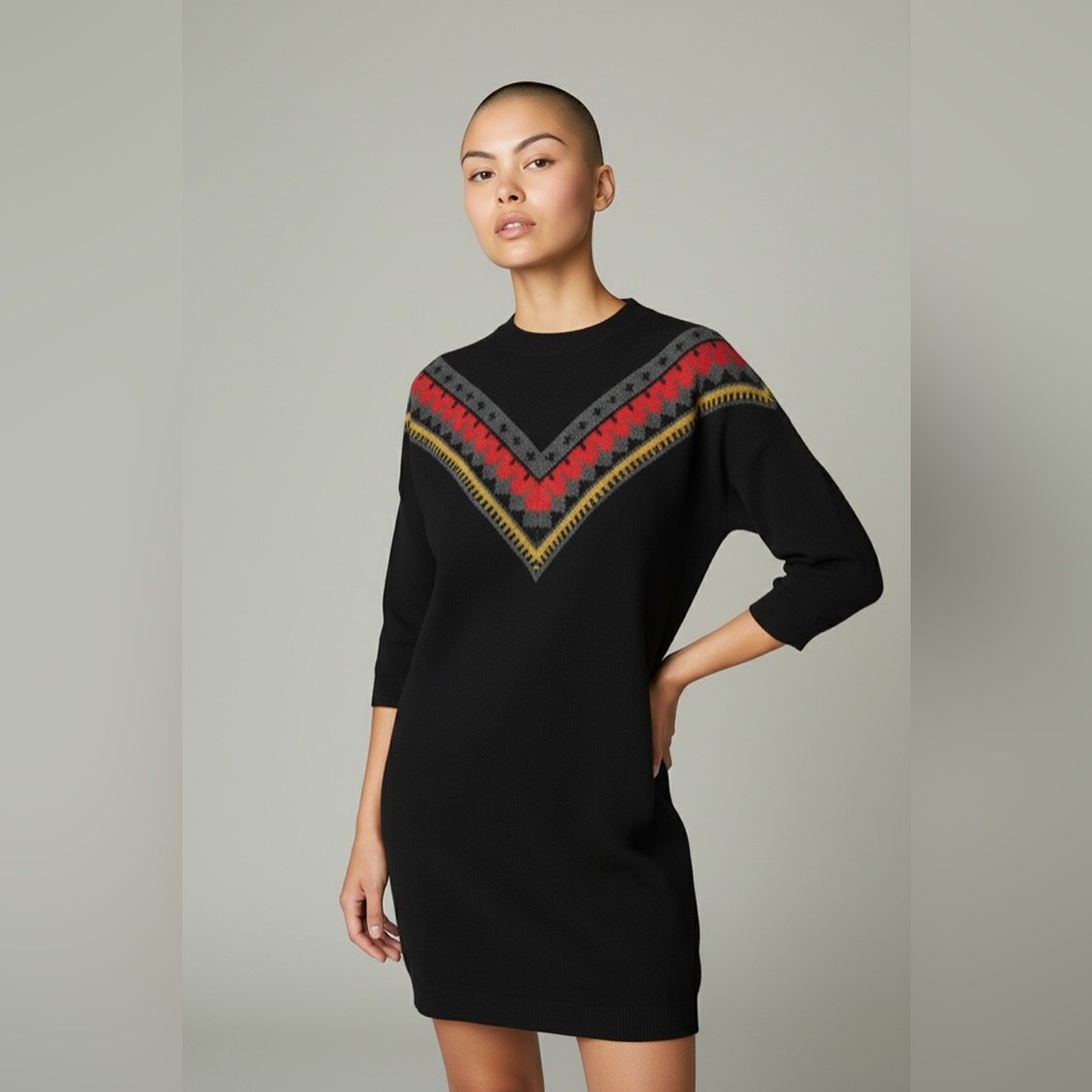 Narro sweater dress with tuxedo side trimmings, NWT, size 6-8, $150